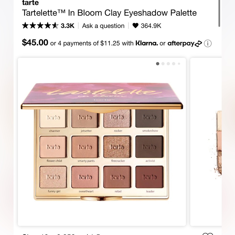 BNIB Tartelette In Bloom Palette